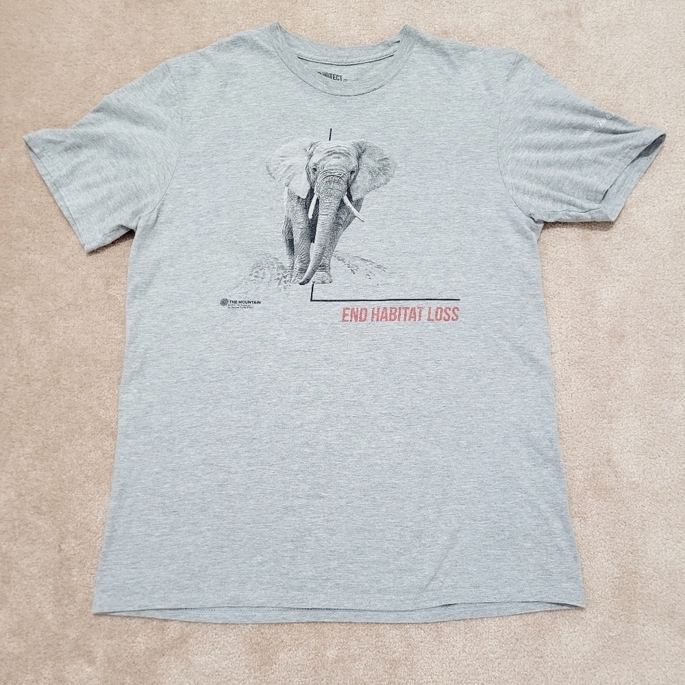 END HABITAT LOSS T-shirt 100% Cotton Elephant Omaha Zoo Unisex Size Medium - Picture 2 of 11